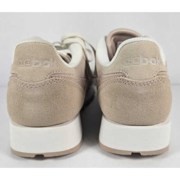 Reebok Classic Leather Womens Beige Running Lace Up Shoes Sneakers 7.5 - Picture 5 of 8